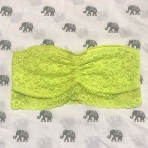 Aerie Neon Highlighter Yellow Bralette Bandeau